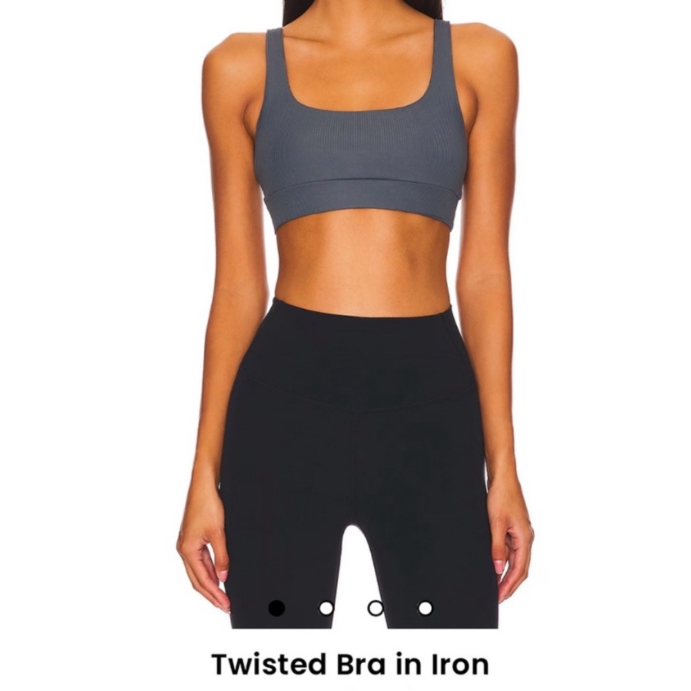 IVL twisted bra workout in iron size 2